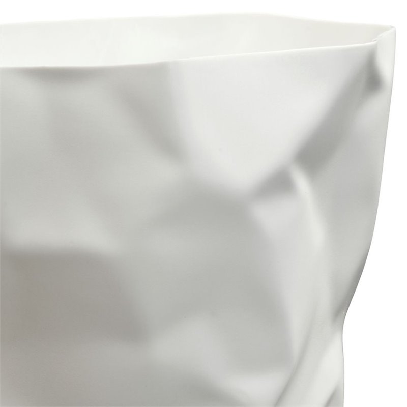 Modway Lava Modern Durable Plastic Trash Bin in White Finish