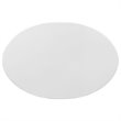 Modway Lippa Modern Oval-Shaped Wood & Metal Coffee Table in White