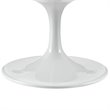 Modway Lippa Modern Oval-Shaped Wood & Metal Coffee Table in White