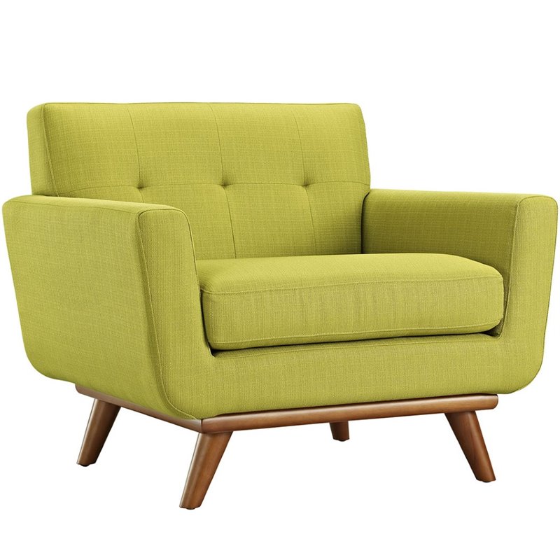 Modway Engage Tufted Upholstered Accent Chair in Wheatgrass Cymax
