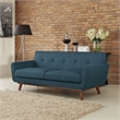 Modway Engage Modern Upholstered Fabric Loveseat in Azure Blue