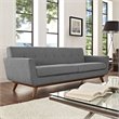 Modway Engage Modern Upholstered Fabric Sofa in Expectation Gray