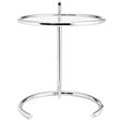Modway Eileen Gray Modern Glass & Steel End Table in Chrome/Clear