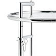 Modway Eileen Gray Modern Glass & Steel End Table in Chrome/Clear