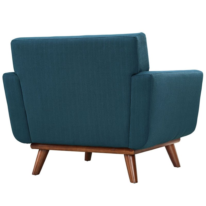 Modway Engage Modern Fabric Armchair in Azure Blue (Set of 2)
