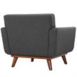 Modway Engage Modern Fabric Armchair in Gray/Cherry (Set of 2)