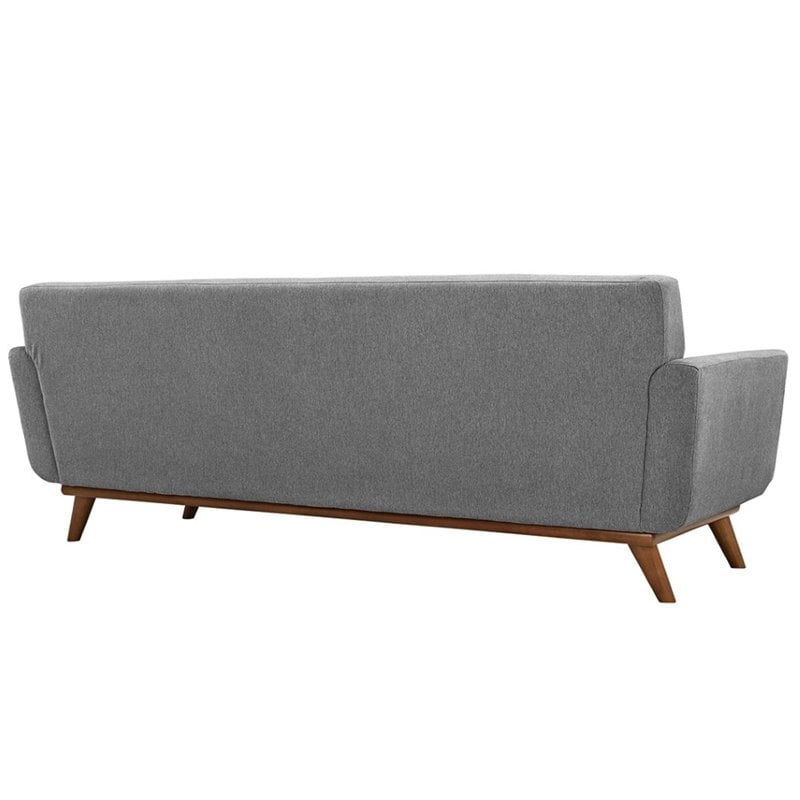 Modway Engage Modern Fabric 2-Piece Sofa Set with Armchairs in Expectation Gray