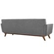 Modway Engage Modern Fabric 3-Piece Sofa Set with Armchairs in Expectation Gray