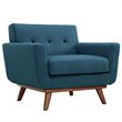 Modway Engage Modern Fabric 2-Piece Set with Loveseat & Armchair in Azure Blue