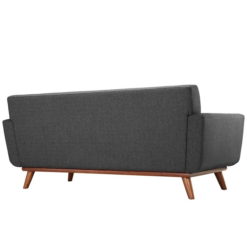 Modway Engage Modern Fabric 2-Piece Set with Loveseat & Armchair in Gray