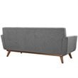 Modway Engage Modern Fabric 2-Piece Sofa Set in Expectation Gray