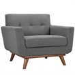 Modway Engage Modern Fabric 3-Piece Sofa Set in Expectation Gray