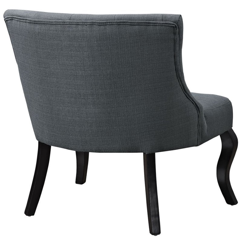 Royal Upholstered Fabric Armchair in Gray