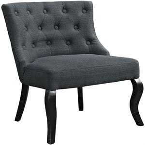 Royal Upholstered Fabric Armchair in Gray