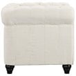 Earl Upholstered Fabric Armchair in Beige