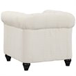 Earl Upholstered Fabric Armchair in Beige