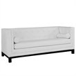 Modway Imperial Modern Bonded Leather Tufted Sofa in White Finish