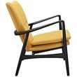 Heed Upholstered Fabric Lounge Chair in Black Yellow