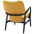 Heed Upholstered Fabric Lounge Chair in Black Yellow