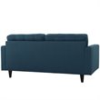 Modway Empress Modern Upholstered Fabric Loveseat in Azure Blue