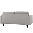 Modway Empress Modern Upholstered Fabric Loveseat in Light Gray