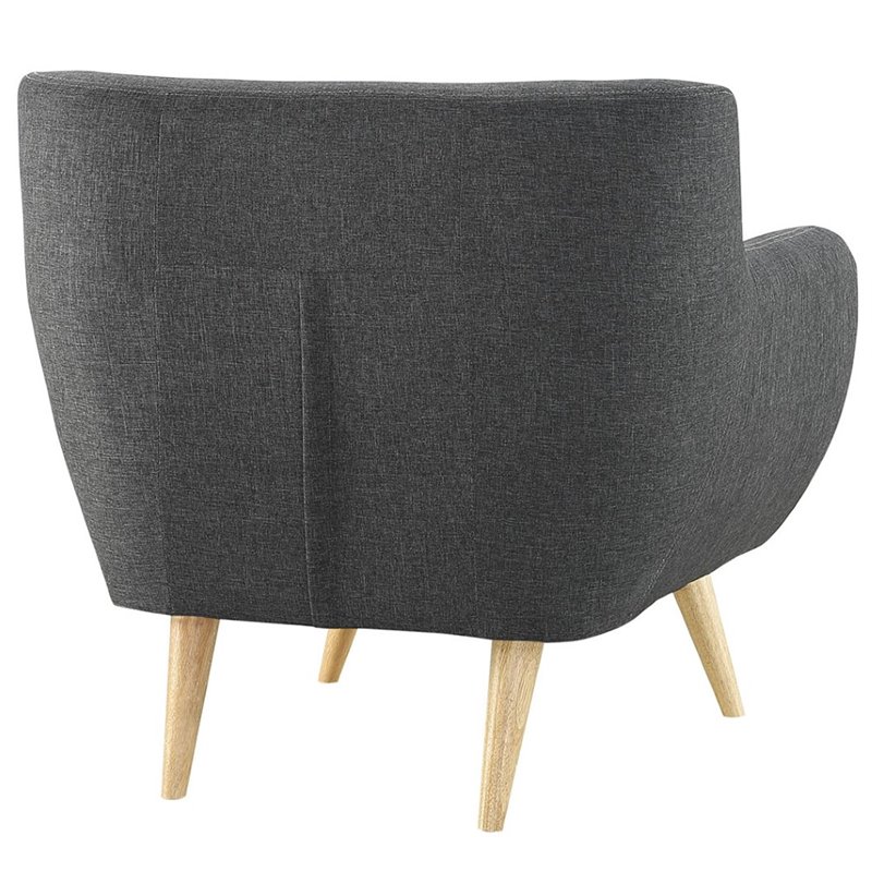 Modway Remark Modern Upholstered Fabric Tufted Armchair in Gray