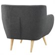 Modway Remark Modern Upholstered Fabric Tufted Armchair in Gray