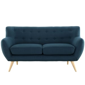 Modway Remark Modern Upholstered Fabric Loveseat in Azure Blue