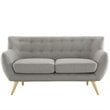 Modway Remark Modern Upholstered Fabric Loveseat in Light Gray