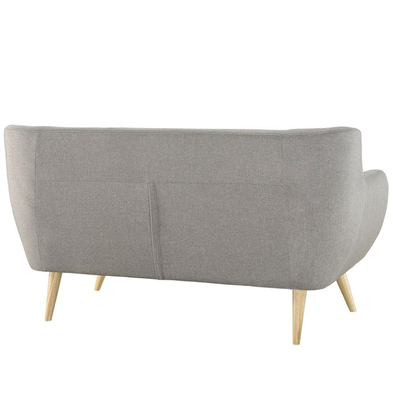 Modway Remark Modern Upholstered Fabric Loveseat in Light Gray