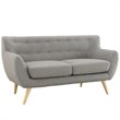 Modway Remark Modern Upholstered Fabric Loveseat in Light Gray