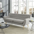 Modway Remark Modern Upholstered Fabric Tufted Sofa in Light Gray