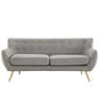 Modway Remark Modern Upholstered Fabric Tufted Sofa in Light Gray