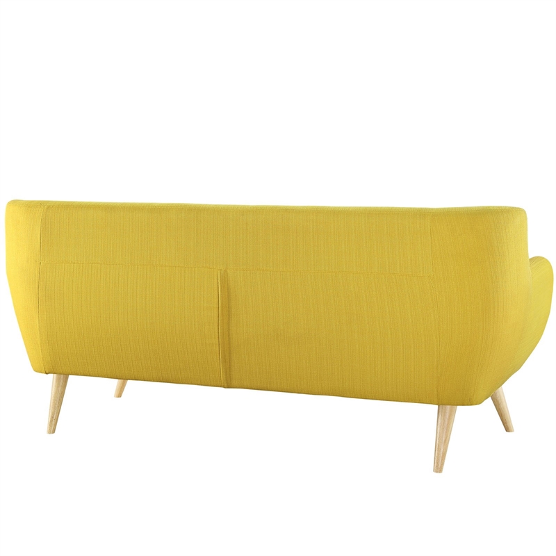 Modway Remark Modern Upholstered Fabric Sofa in Sunny Yellow