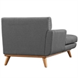 Modway Engage Left-Facing Upholstered Fabric and Wood Chaise in Gray