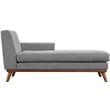 Modway Engage Right-Facing Upholstered Fabric and Wood Chaise - Expectation Gray