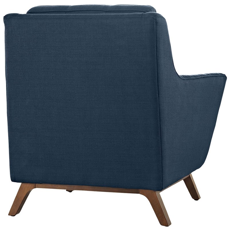 Modway Beguile Modern Finely Upholstered Fabric Armchair in Azure Blue
