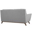 Modway Beguile Modern Finely Upholstered Fabric Loveseat in Expectation Gray