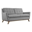 Modway Beguile Modern Finely Upholstered Fabric Loveseat in Expectation Gray