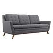 Modway Beguile Modern Finely Upholstered Fabric Sofa in Gray