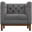 Modway Panache Upholstered Accent Chair in Gray