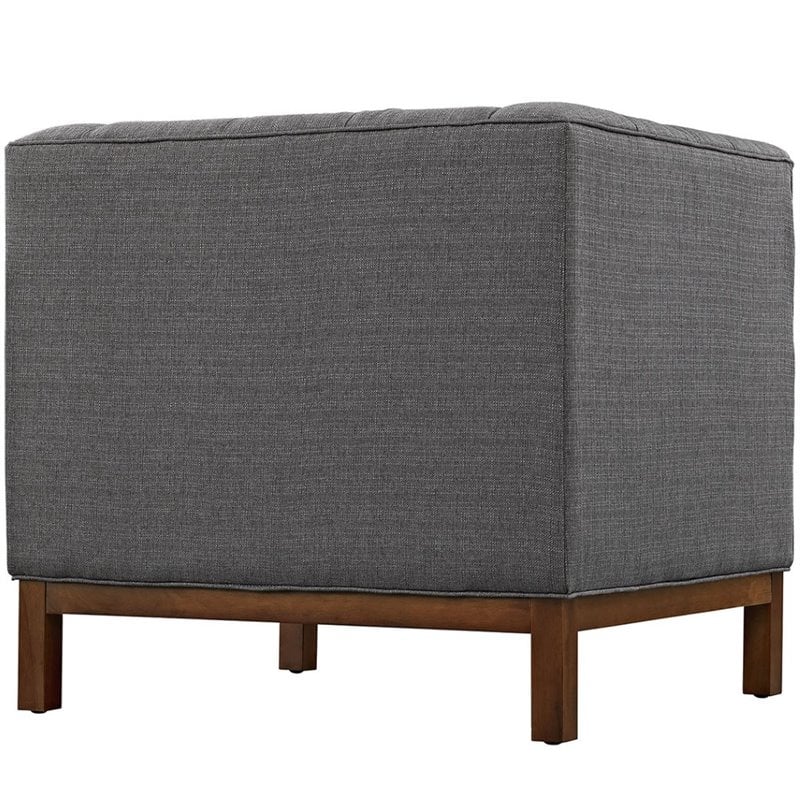 Modway Panache Upholstered Accent Chair in Gray