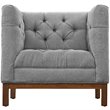 Modway Panache Upholstered Accent Chair in Expectation Gray