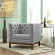 Modway Panache Upholstered Accent Chair in Expectation Gray