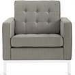 Loft Upholstered Fabric Armchair in Granite