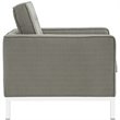 Loft Upholstered Fabric Armchair in Granite