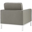 Loft Upholstered Fabric Armchair in Granite