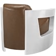 Trip Leather Lounge Chair in Brown