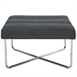 Modway Reach Square Fabric Ottoman in Gray