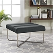Modway Reach Square Fabric Ottoman in Gray